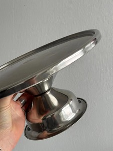 Base para Pastel de Acero Inoxidable Simple con Acabado Plateado, Exhibición de Postres para el Hogar, Uso en Cocina, Catering y Clases de Repostería - Product Image 4