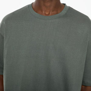 Camisetas Oversize de Algodón 100% para Hombre, Estilo Hip Hop, Transpirables, Hombro Caído, Cuello Redondo, 260 Gramos, Color Liso, Venta al por Mayor - Product Image 3