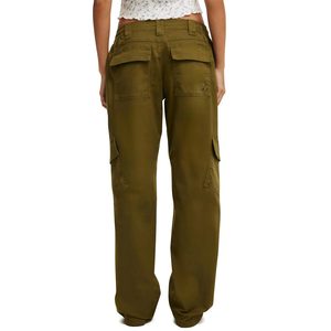 Pantalones Cargo de Lona para Hombre, Diseño de Cintura Media, Transpirables, de Secado Rápido, Estilo Acampanado, Cómodos, de Algodón, para Uso en Exteriores, con Botones - Product Image 2