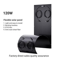 Panneau solaire flexible monocristallin léger sans cadre 120W, cellule solaire pour voiture et panneau solaire portable pour extérieur