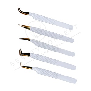ที่ต่อขนตา,ที่หนีบขนตาสีขาวพร้อมปลายขนตาแบบนาโนไมโครไฟเบอร์ - Product Image 4