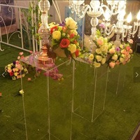 Support à fleurs en acrylique transparent de type séparé pour table à gâteau, idéal pour mariages, fêtes à domicile, bouquets, événements et décoration de scène
