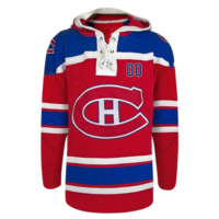 Maillot de hockey sur glace professionnel hautement personnalisable et respirant avec capuche pour unisexe, nom et logo d'équipe personnalisés, séchage rapide