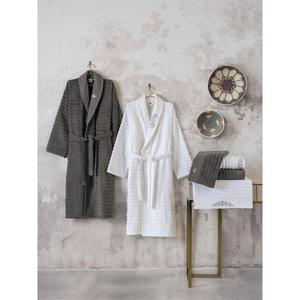 Genny ชุดคลุมอาบน้ำสำหรับครอบครัวผ้าฝ้ายแอนทราไซต์สำหรับเสื้อผ้าเด็ก - Product Image 1