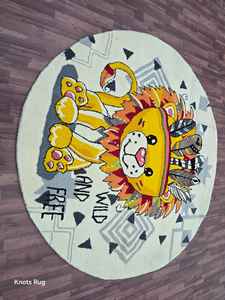 Carpet <b>Rugs</b> Cotton High <b>Tufted</b> Yellows 5 Feet Machine Made Micky Lion Toy <b>Rug</b> Indian Artisans Washable PET Friendly Medium Pile - Product Image 6