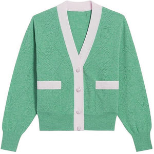 Cardigan d'hiver pour femme Alpha Sigma Phi, en tricot, logo brodé, poche, design de sororité et de fraternité, appliqué - Product Image 5