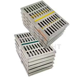 Surgiright Juego de 10 Casetes de Esterilización en Autoclave Alemán Premium Caja de Estante Autoclave Eléctrico para 10 Instrumentos Quirúrgicos - Product Image 1