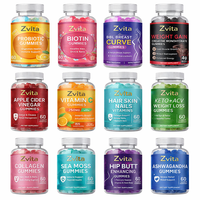 Gummies de beauté 3-en-1 à marque privée avec biotine, collagène et kératine pour cheveux, peau et ongles - Supplément végétalien, sans OGM et sans gluten