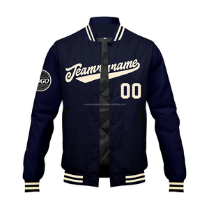 Matching Wool <b>Varsity</b> <b>Jacket</b> with Leather Sleeves for Couples with Custom Embroidery Streetwear Design - Product Image 3