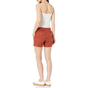 Pantalones cortos de verano de cintura alta para mujer con logotipo personalizado de algodón transpirable Cierre de cordón de tasa al por mayor para correr - Product Image 2