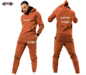 Survêtements d'hiver personnalisés OEM de haute qualité pour hommes 100% combinaison de jogging de sport en molleton de coton - Product Image 5