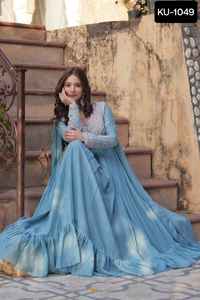 Nuevas mujeres de diseñador usan vestidos Anarkali elegantes con tallas grandes disponibles para Damas Indias y paquistaníes usan vestidos de bajo precio - Product Image 5