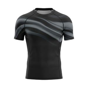 Camiseta premium de compresión para hombres, mujeres y niños, para MMA, BJJ, jiu jitsu, entrenamiento sin gi, sublimada personalizada, duradera, al por mayor. - Product Image 1