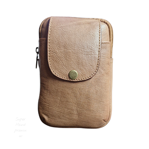 Sac à bandoulière mini en cuir véritable tendance avec pochette à rabat et fermeture éclair, portable, à sangle unique, pour usage quotidien féminin - Product Image 4