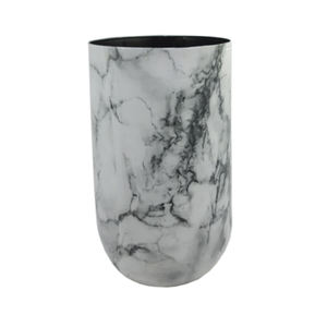 Florero de Metal de diseño antiguo acabado de mármol para el hogar sala de estar Decoración de mesa jarrón de Metal hecho a mano personalizado - Product Image 5