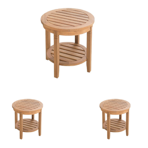 ชุดเฟอร์นิเจอร์ร้านอาหารโต๊ะรับประทานอาหารทำจากไม้ทรงกลมกลางแจ้งเฟอร์นิเจอร์สำหรับคาเฟ่ - Product Image 5