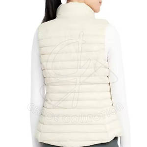 Chaleco acolchado impermeable con cremallera para mujer, de poliéster 100% Material, nuevos chalecos acolchados de invierno a la moda con etiqueta privada - Product Image 5