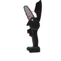 Herramienta de Jardín, Motosierra de 4 y 6 Pulgadas, Máquina Portátil para Cortar Madera, Motosierra Recargable con Batería Potente, Mini Motosierra Eléctrica