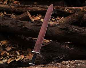 Épée Viking en Acier Damas Faite à la Main, Vente en Gros, avec Fourreau de Haute Qualité – Épée de Chasse et de Survie en Plein Air, pour Tenue de Guerrier - Product Image 6