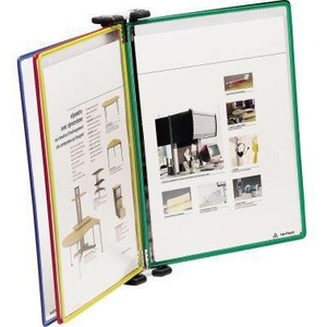 Support de présentoir en acier pour feuilles A4 DJOIS, lot de 5, 1 pièce de chaque couleur (bleu, rouge, jaune, vert, noir), variété de couleurs - Product Image 3