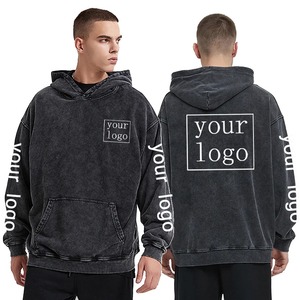 Personnalisé Votre Marque Logo Hoodies Hommes Femmes Nouveau Automne Hiver 100% Coton Casual Top Vintage Gothique Hoodies DIY Sweat - Product Image 1