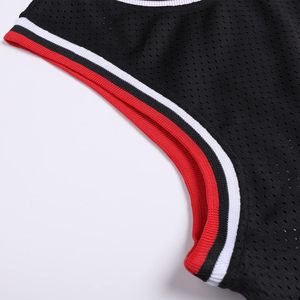 Blanc Hommes Basketball Jersey Mesh Formation Pratique Athlétique Sports Chemises Équipe Uniformes Fans Tenues Tops 100% Polyester - Product Image 4