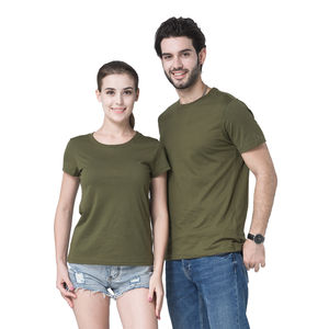 Descuento 170gsm 100% algodón manga corta Unisex sólido Original Camiseta cuello redondo Casual Camisa lisa camiseta para hombres - Product Image 2