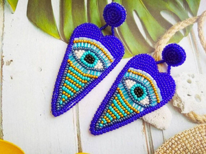 Hermosos Pendientes Bordados a Mano con Piedras de Moda, Joyería para Bodas, Compromisos o Regalos - Product Image 6