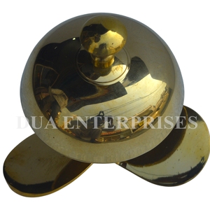 กระดิ่งโต๊ะโลหะสีทองสไตล์โบราณดีไซน์โค้งมนสำหรับตกแต่งสำนักงานงานหัตถกรรมชั้นสูง - Product Image 2