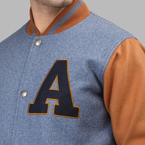 แจ็กเก็ตเบสบอลลำลองสำหรับผู้ชายมีตัวอักษรสั่งทำได้จากโรงงานมีหลายสี - Product Image 6