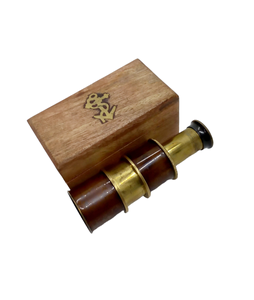 Télescope en laiton de vente avec boîte de conception d'ancre de bateau de Style nautique en bois accessoires luxueux télescope en gros avec Logo - Product Image 5