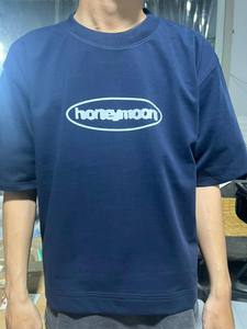 Camiseta de algodón de 300g/m2 para hombre y mujer, tejido de punto transpirable, estampado de seda, personalizado, venta al por mayor - Product Image 4