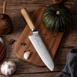 ใบมีดคมดามัสกัสด้ามจับทำจากสเตนเลสด้ามไม้ - Product Image 2