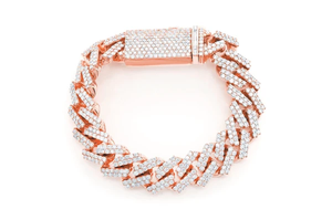 New Arrival Fashion Lab Grown Diamond Cuban Link Bracelet Hip Hop <b>Iced</b> <b>Out</b> Link <b>Chain</b> Bracelet Factory Best Price for Woman - Product Image 3
