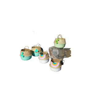 Meilleure vente de panier à linge en jonc de mer naturel-panier décoratif Boho Seagrass pour chambre panier de décoration de stockage à domicile - Product Image 4