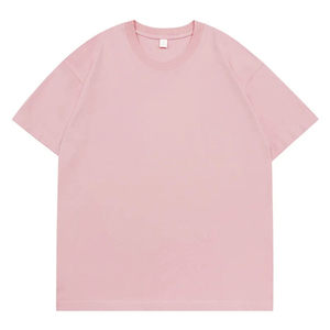 Camiseta de Manga Corta para Hombre, Verano, 260GSM, 100% Algodón, Corte Holgado, Color Sólido, Cuello Redondo, Transpirable, Informal - Product Image 3
