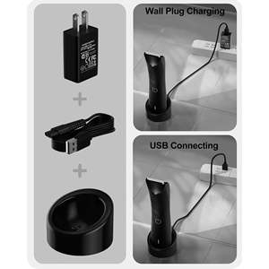 Base de Carga Portátil para Recortadora de Pelo, Nariz y Orejas con Cable de Alimentación, Fuente de Alimentación Eléctrica Manual, Material Plástico para el Hogar - Product Image 4