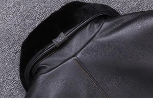 Chaqueta Bomber Unisex de Cuero Genuino de Piel de Vaca, con Revestimiento de Camuflaje, Cuello Redondo, Resistente al Viento e Impermeable, Estilo Urbano de Primavera - Product Image 2