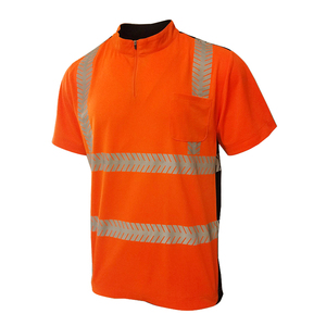 ANSI ISEA Approved Reflective Breathable Polyester Safety Work Wear Shirt High Visibility <b>Construction</b> Security Industrial - Product Image 4