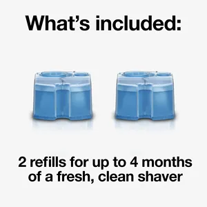 Pour Braun Clean & Renew Cartouches de recharge fraîches au citron Lot de 2 solutions de soin des cheveux électriques et manuelles portables - Product Image 2