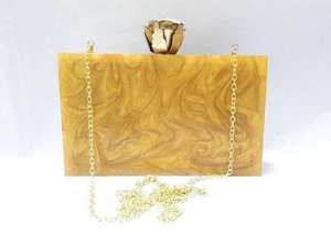 Bolso de Mano Hecho a Mano con Cristales y Resina, Diseño de Moda, Hecho en India - Product Image 2