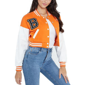 Chaqueta universitaria gruesa de béisbol de gran tamaño para mujer, venta al por mayor, ropa de mujer barata, abrigo de béisbol de alta calidad, 2025 - Product Image 2