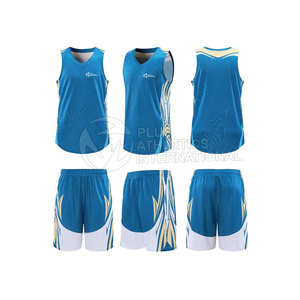 Uniforme de basket-ball d'équipe Maillot et short en tissu à mailles légères pour hommes Ensemble d'uniformes de basket-ball combinés - Product Image 1