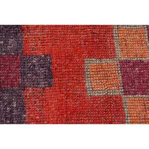 Alfombra de 3.1x10.8 pies, Alfombra Turca Vintage, Alfombra de Lana Herki Roja - Product Image 5