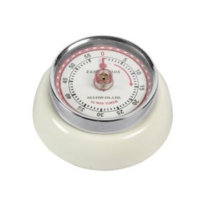 Minuteur de cuisine rétro ZASSENHAUS, crème, diamètre 3 cm, taille 7 cm - Product Image 1