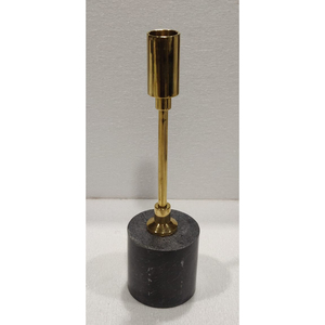 Support de bougie pilier en marbre gris personnalisé, fait main, imprimé UV, décoration de Pâques, centre de table de mariage - Product Image 1