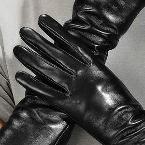 Gants en cuir véritable pour femmes Doublure douce et chaude Élégant et tendance pour l'hiver Compatible avec les écrans tactiles Décontracté quotidien Fête - Product Image 5