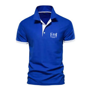 Camiseta Polo para hombre Diseño ajustado a la moda 100% algodón Logotipo personalizado Patrón sólido Lona El mejor atuendo de manga corta - Product Image 1