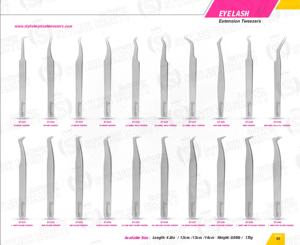 Pinces à cils volumineuses, outils professionnels pour extensions de cils, acier inoxydable, antistatique, OEM, marque personnalisée, vente en gros - Product Image 6