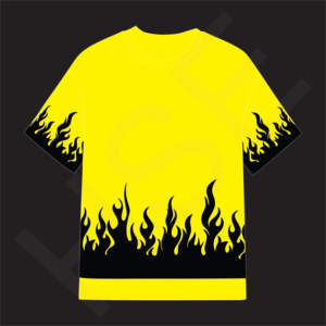 Camiseta con Borde de Llama de Moda, Estilo Urbano para Hombre y Mujer - Product Image 5